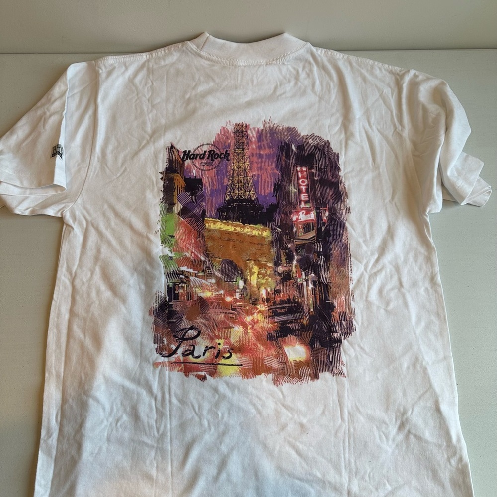 Vintage Hard Rock Paris Cafe Tee Sz L NWT